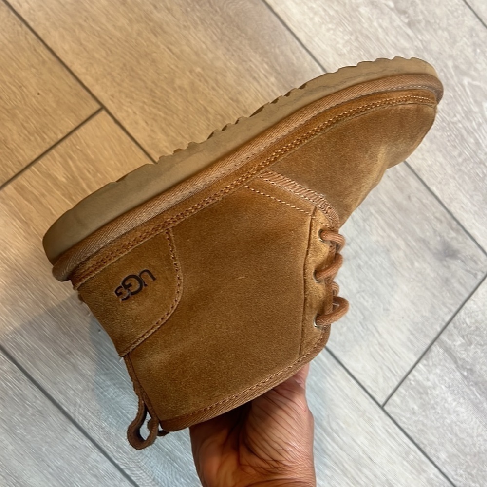 Ugg chestnut Nueumal tie suede sheepskin suede winter boots size 5/6 - Picture 12 of 12